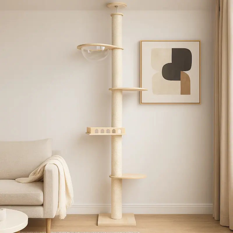 arbre à chat plafond réglable