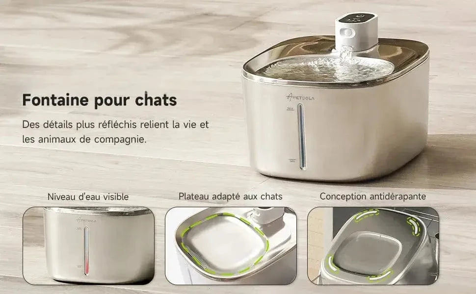 fontaine à eau sans fil pour chats