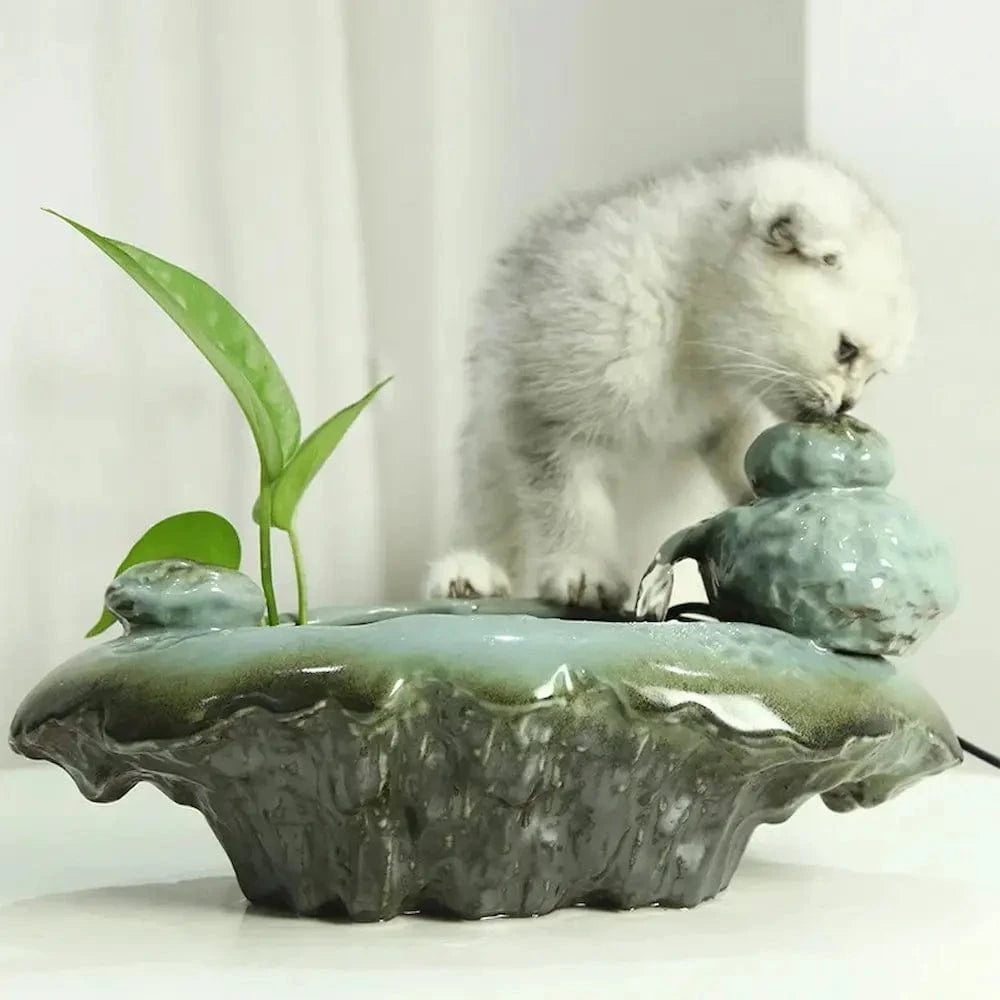 design ludique fontaine chat