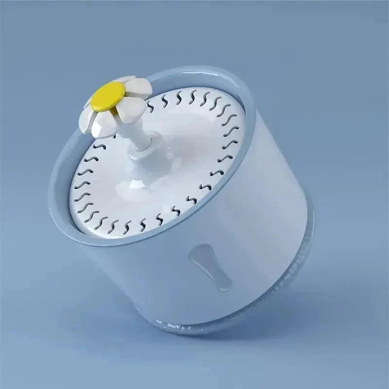 fontaine chat fleur design