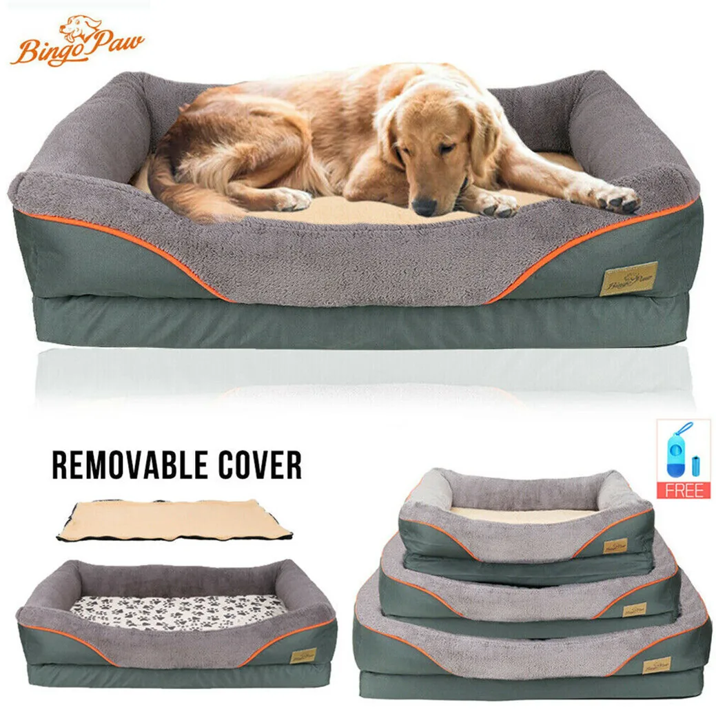 Panier Chien Imperméable Coussin Orthopédique - Lit Confortable avec Rebords – Image 2