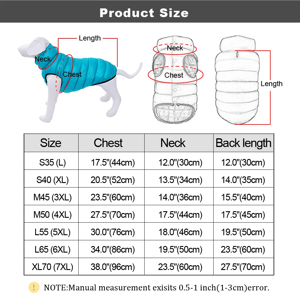 Manteau Réversible Chaud pour Chien - Doudoune Imperméable Hiver – Image 6