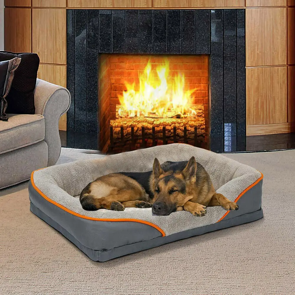 Panier Chien Imperméable Coussin Orthopédique - Lit Confortable avec Rebords – Image 7