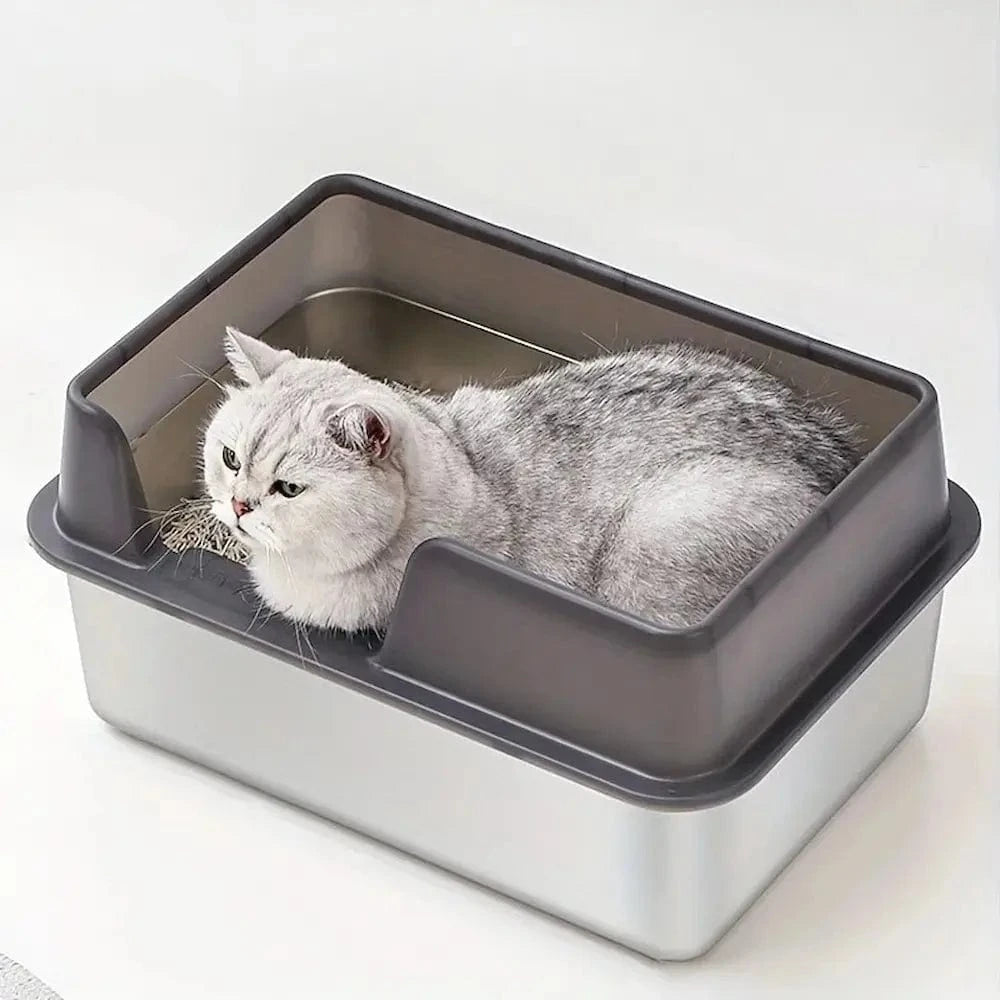 bac en acier inoxydable pour chat