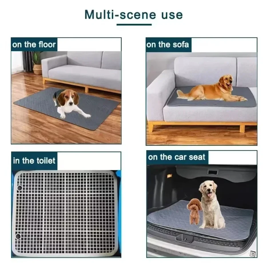 Tapis absorbant imperméable pour chien – Alèse lavable antidérapante – Image 2