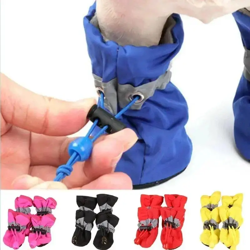 bottes de protection chien imperméables antidérapantes avec cordon réglable
