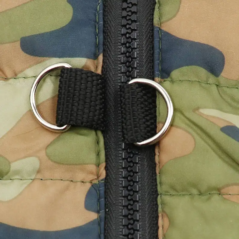 Manteau chaud pour chien – Veste d’hiver matelassée avec harnais intégré – Image 58