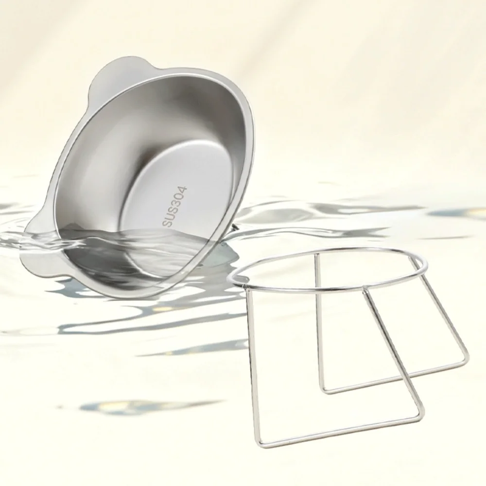 Gamelle surélevée pour chat en inox – Bol incliné anti-vomissement – Image 5