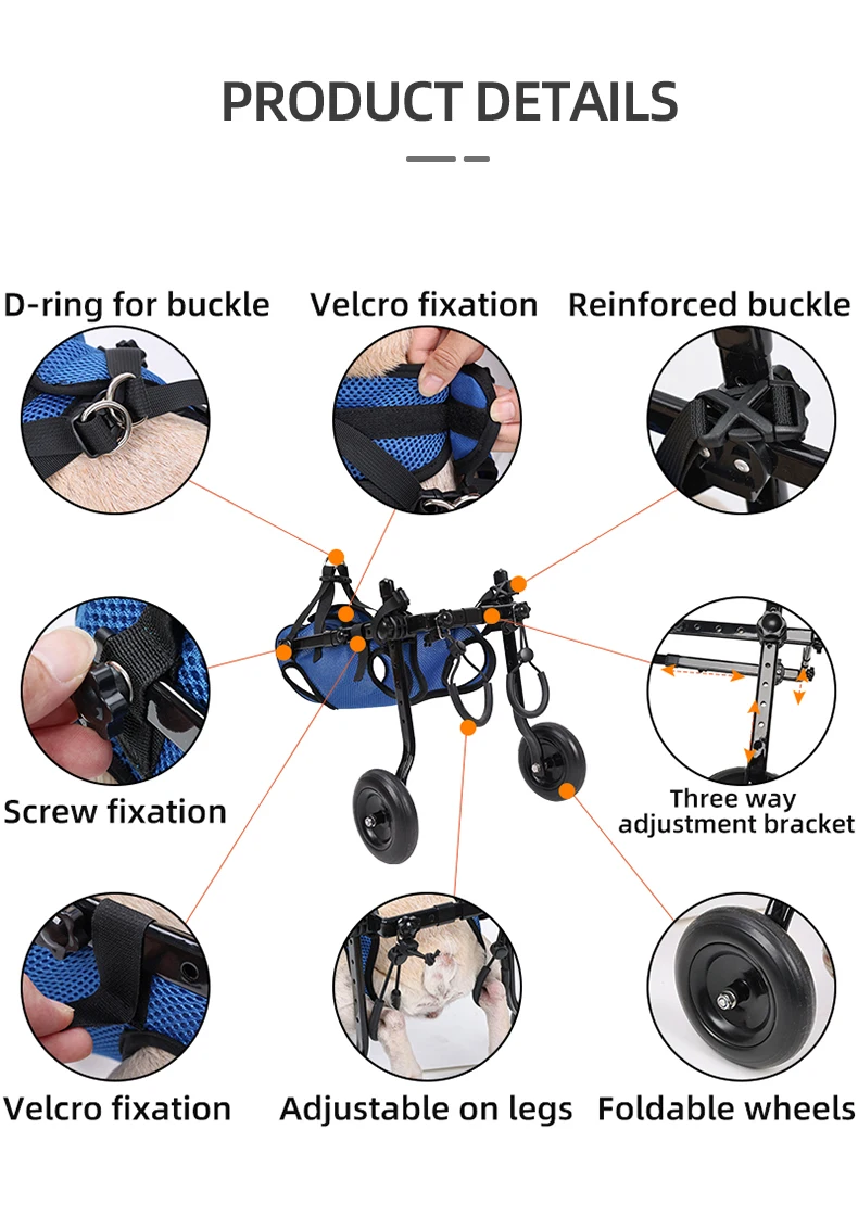 Fauteuil Roulant pour Chien Senior – Chariot de Mobilité Ajustable – Image 13