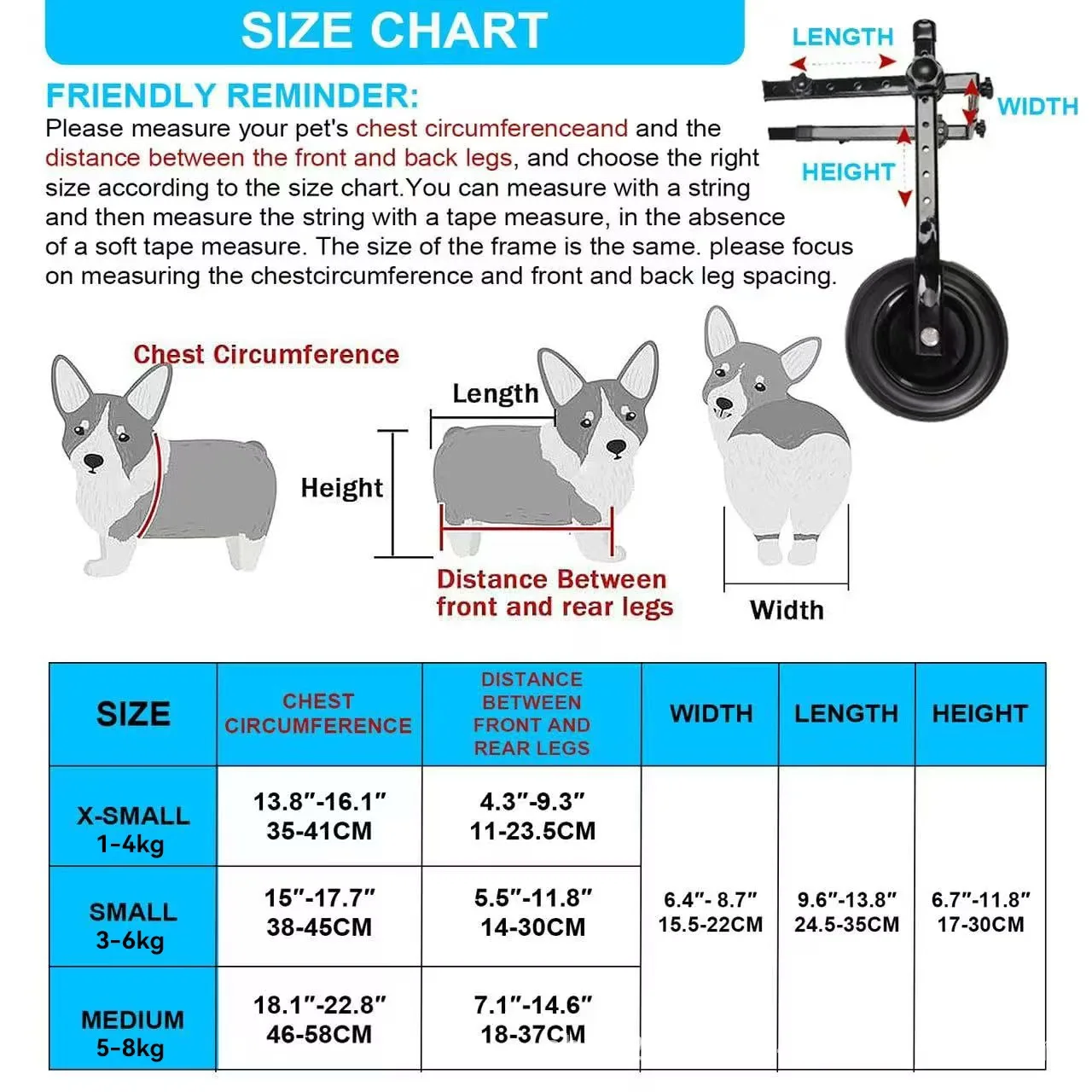 Fauteuil Roulant pour Chien Senior – Chariot de Mobilité Ajustable – Image 4