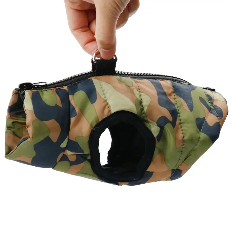 Manteau chaud pour chien – Veste d’hiver matelassée avec harnais intégré – Image 59