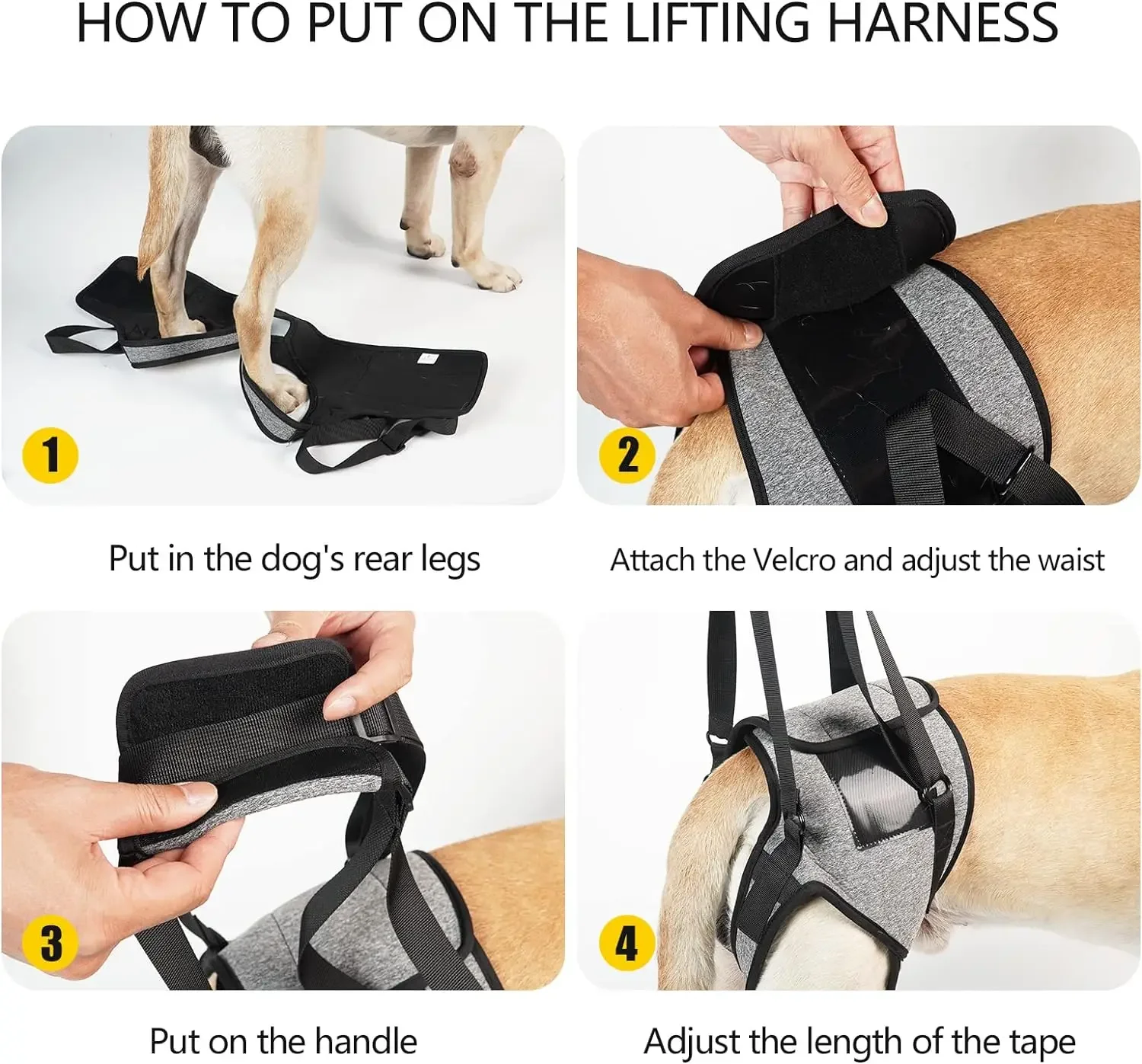 Harnais de Soutien Arrière pour Chien – Sangle de Levage Pattes Arrière | Aide Mobilité – Image 5