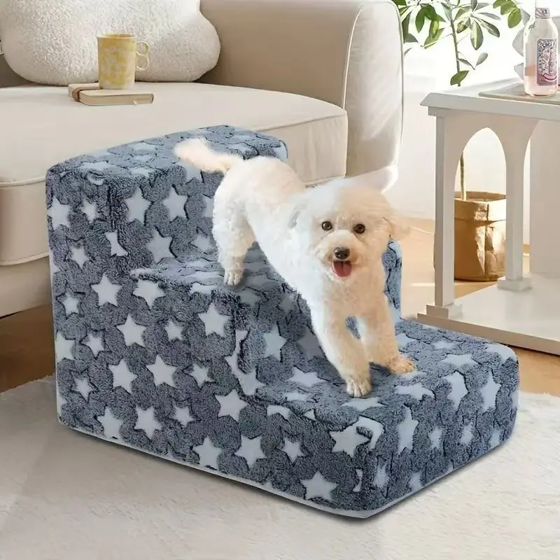 Marches pour Chien – Escalier Pelucheux pour Canapé et Lit | Confort Senior