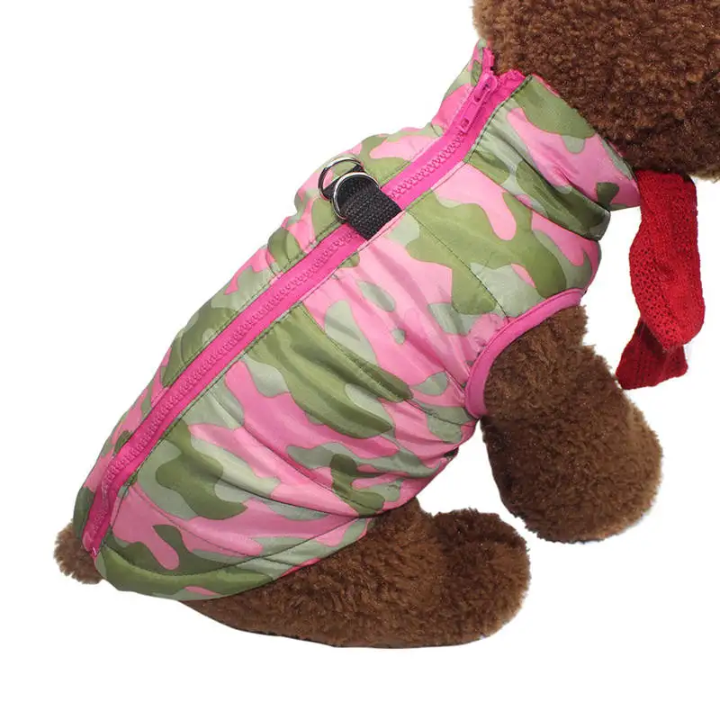 Manteau chaud pour chien – Veste d’hiver matelassée avec harnais intégré – Image 54