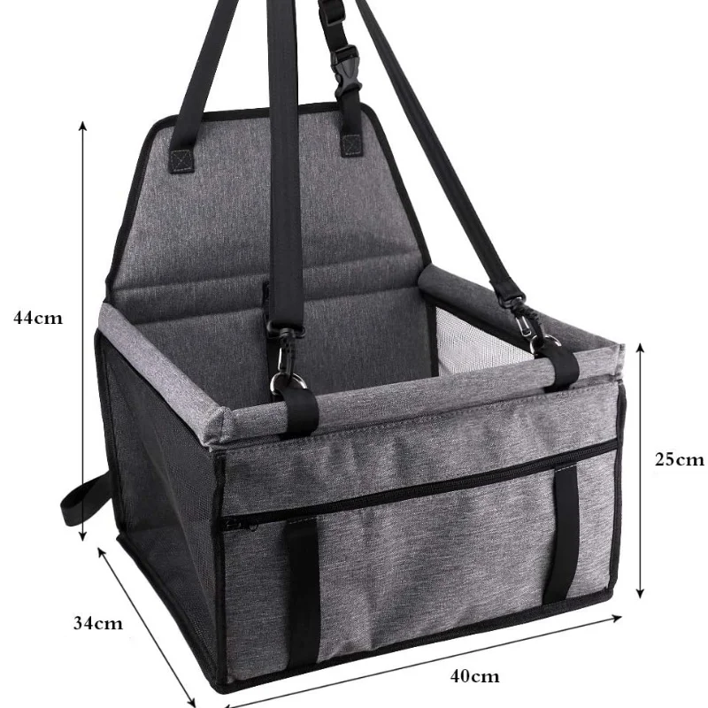 Siège Auto pour Petit Chien – Panier de Voiture avec Sangles Réglables et Côtés en Filet – Image 2