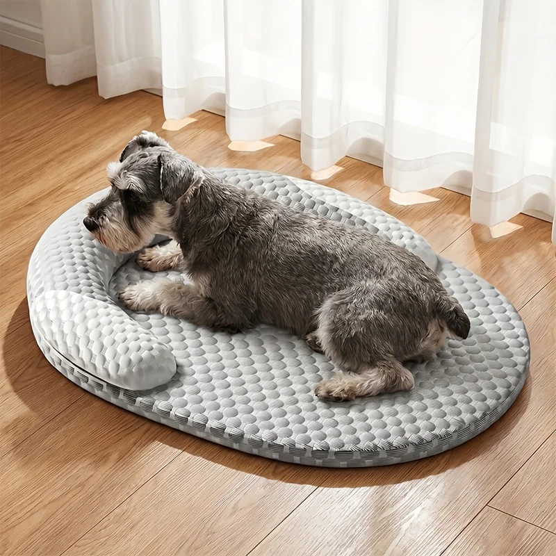 Panier Rafraîchissant pour Chien et Chat – Coussin Respirant Anti-Chaleur avec Oreiller – Image 24