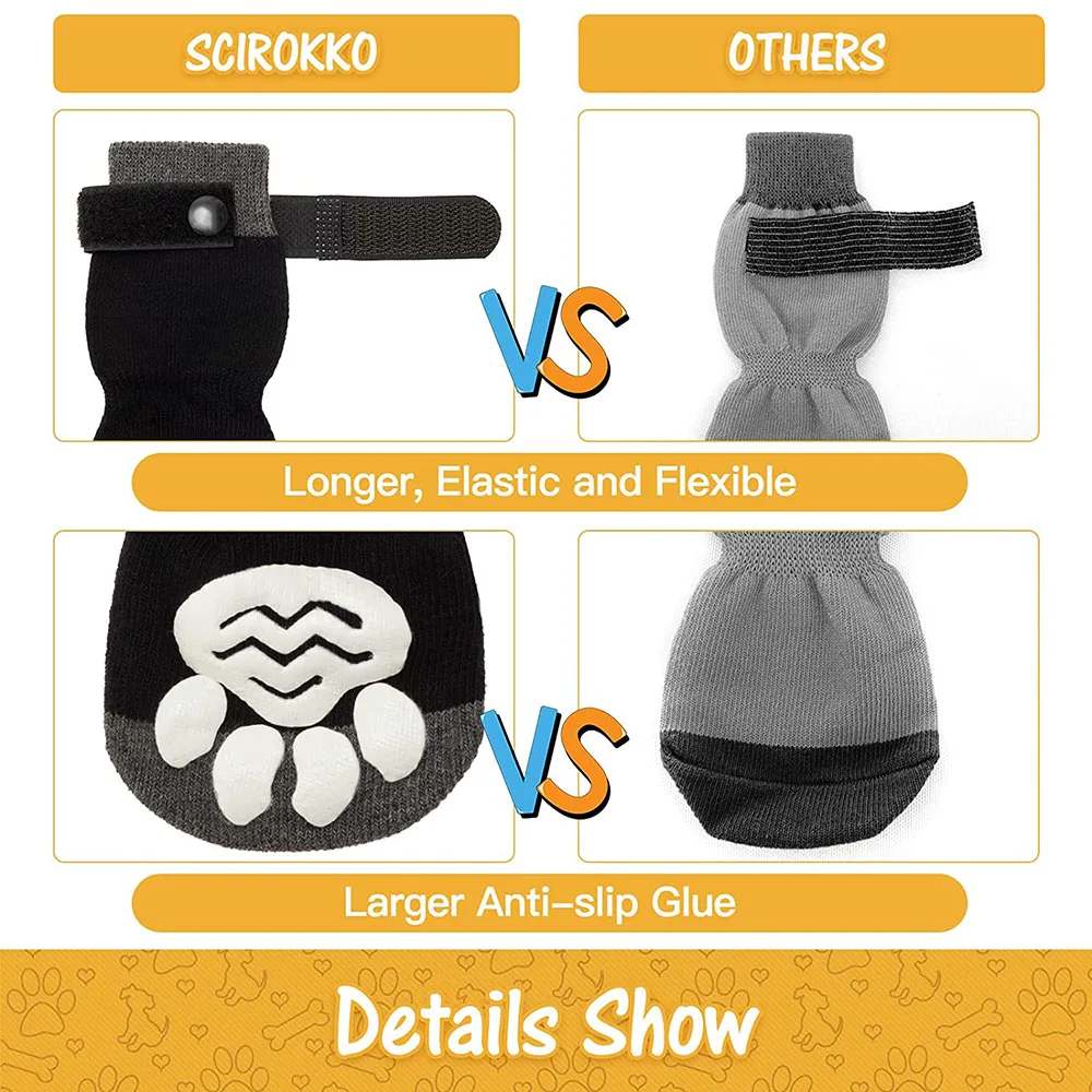 Chaussettes antidérapantes pour chien – Bottines imperméables avec velcro – Image 16