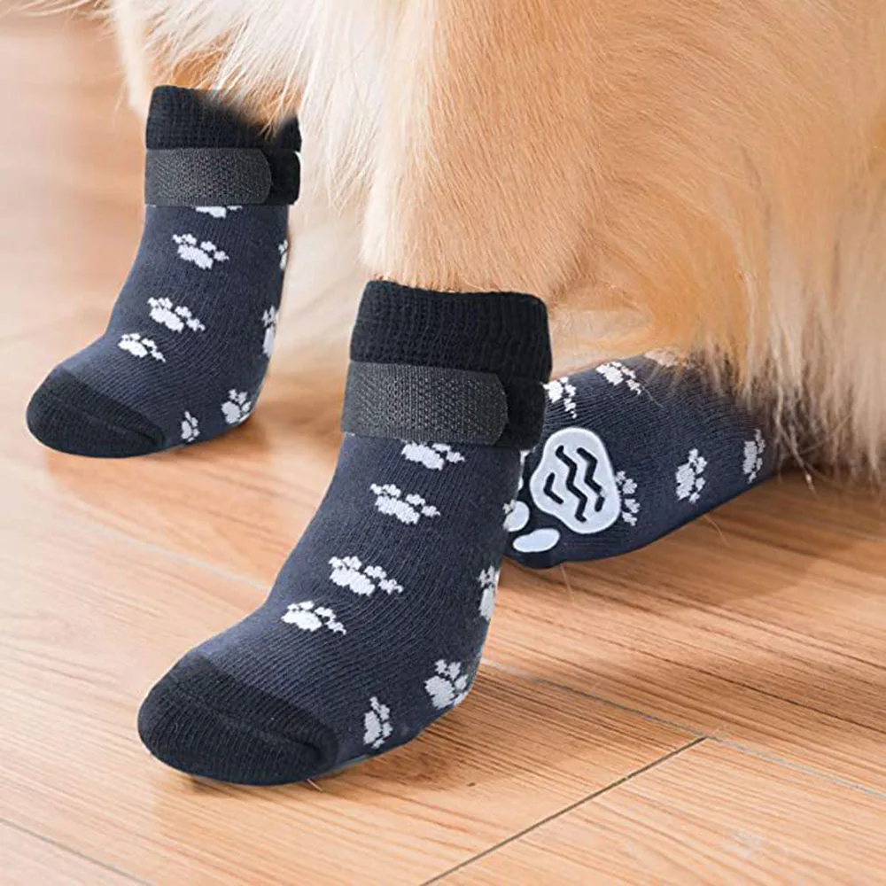 Chaussettes antidérapantes pour chien – Bottines imperméables avec velcro – Image 23