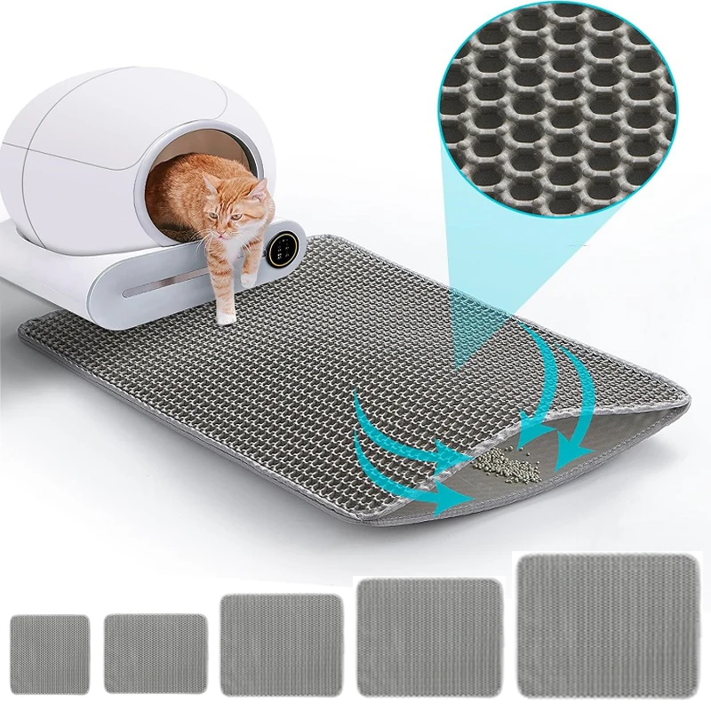 Tapis de Litière pour Chat Double Couche | Imperméable et Anti-Saleté