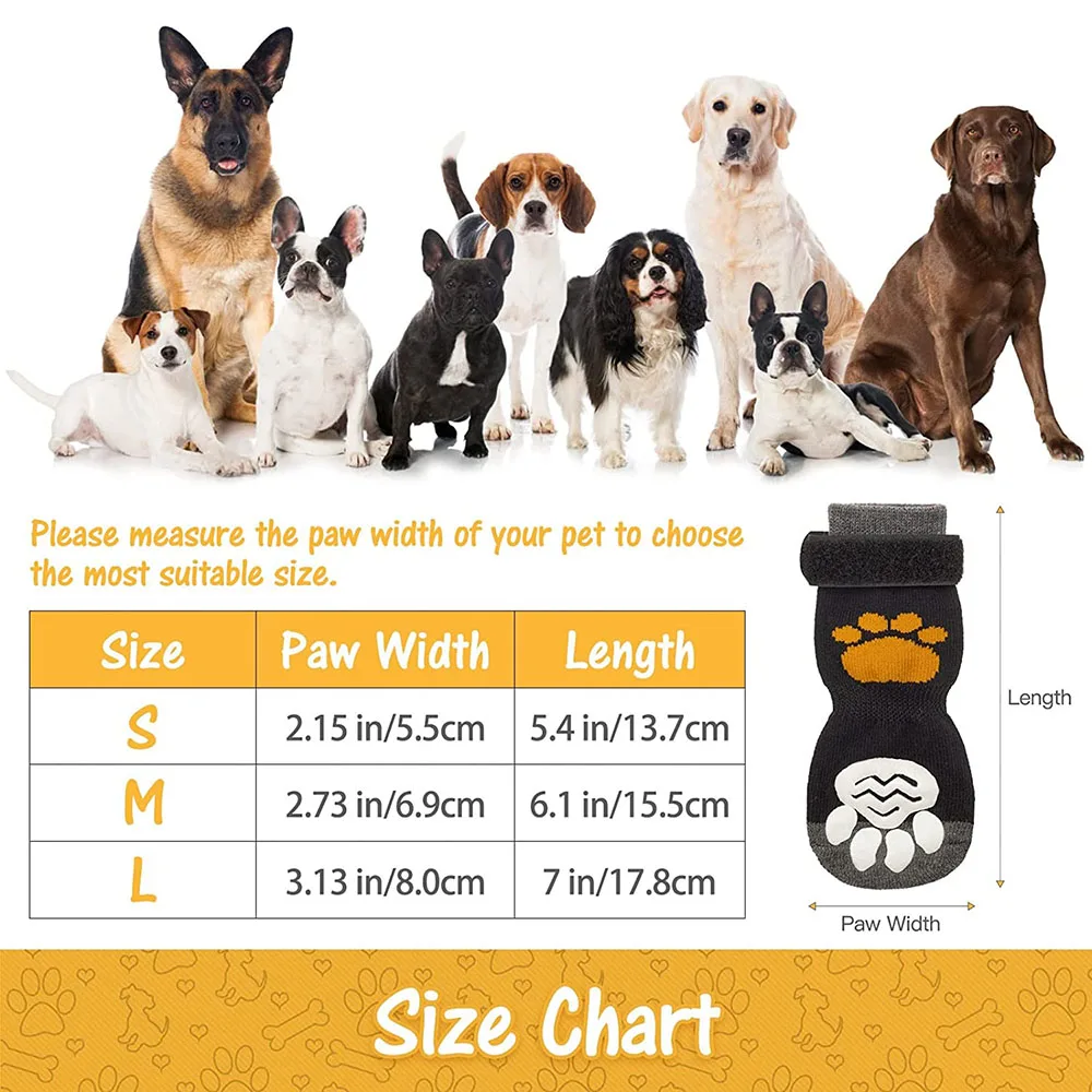 Chaussettes antidérapantes pour chien – Bottines imperméables avec velcro – Image 6