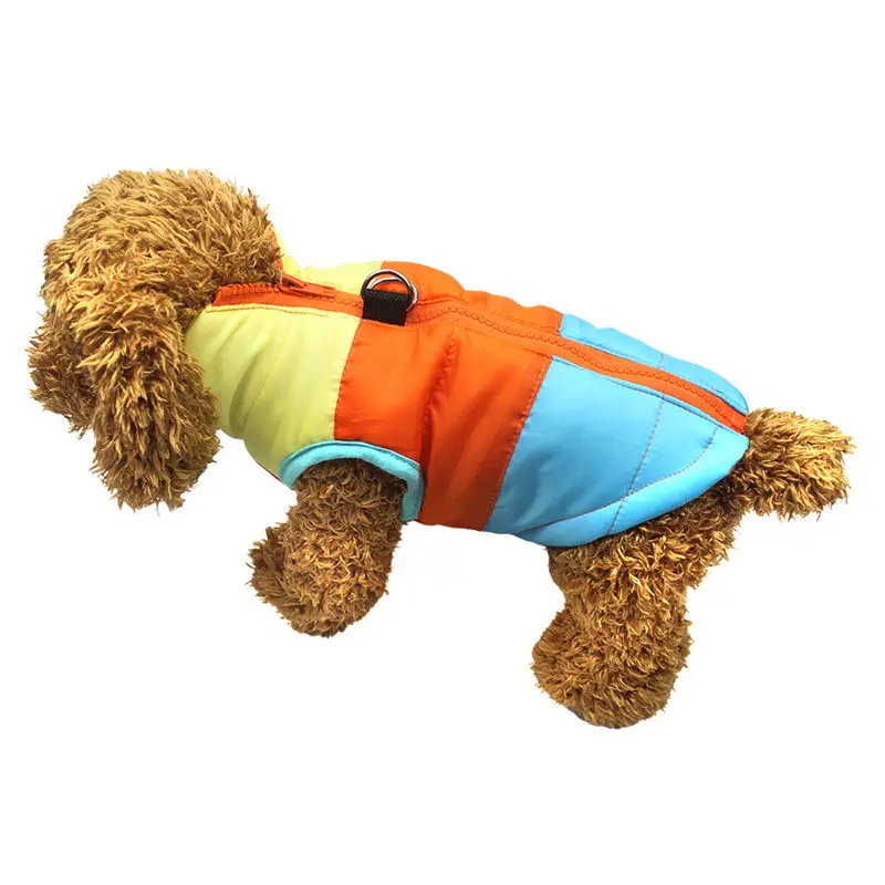 Manteau chaud pour chien – Veste d’hiver matelassée avec harnais intégré – Image 43