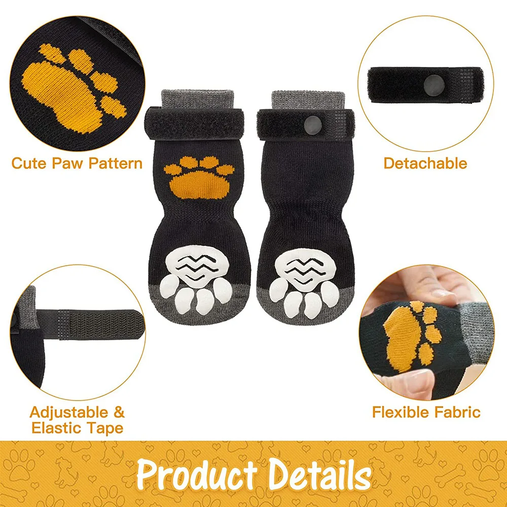 Chaussettes antidérapantes pour chien – Bottines imperméables avec velcro – Image 3