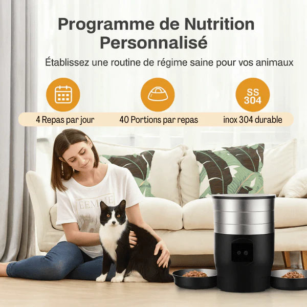croquettes double chat distributeur