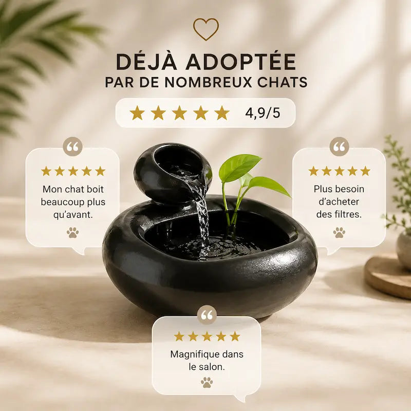 eau courante pour chat céramique