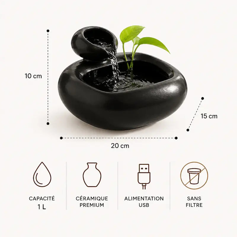 oasis zen pour chat en céramique