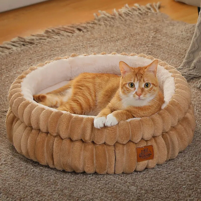 panier chat rond confortable