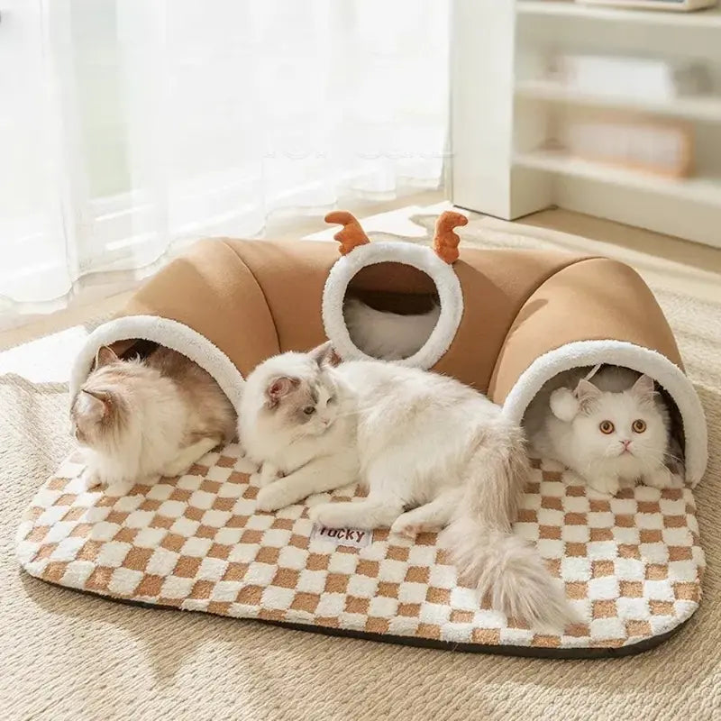 tapis tunnel chat cozy